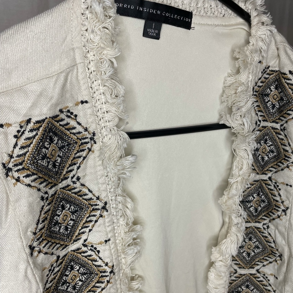 Torrid InsiderCollection embroidered fringe jacket